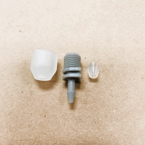 [CT-535-116] Peristaltic Pump Fitting, Grey, barbed, 1/8” ID, nut and ferrule  included
